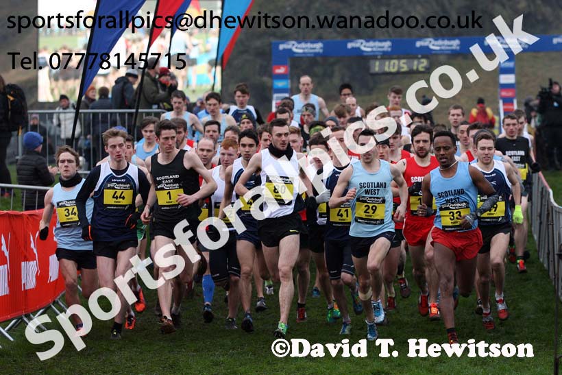 Celtic Nations senior and junior mens Great Edinburgh Cross Country. Photo: David T. Hewitson/Sports for All Pics